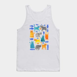 Cat and fish Tank Top